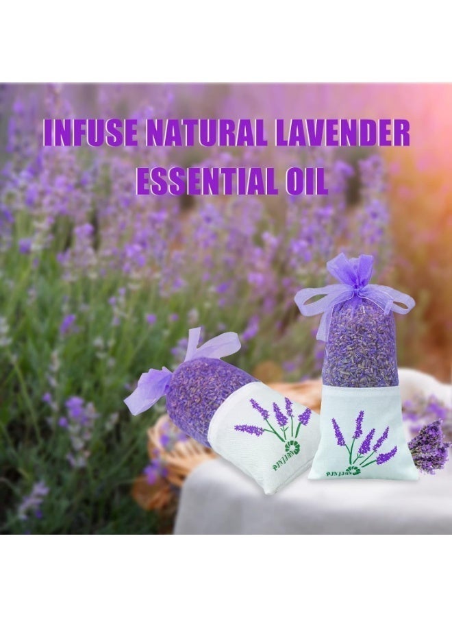 ChicAbode 8 Packs Lavender Sachets, Natural Lavender Dried Flower Bag, for Drawers and Closets Fresh Scents, Home Fragrance Sachet Sleep, Deodorizer Freshener for Drawers and Closets, Purple Sachets - Image 4